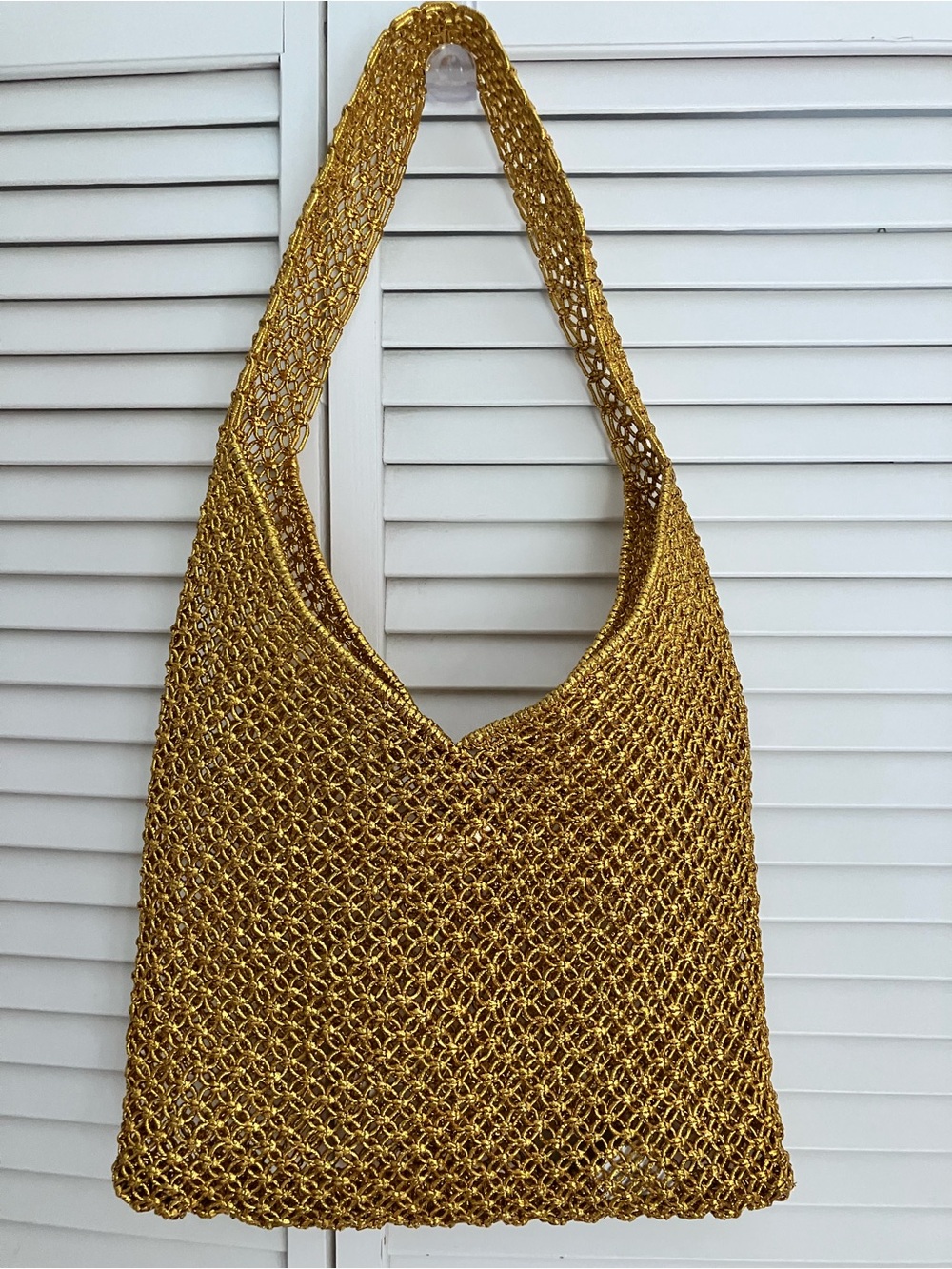 NWT J Crew Handwoven metallic shoulder tote with Lurex metallic thread - Picture 2 of 4